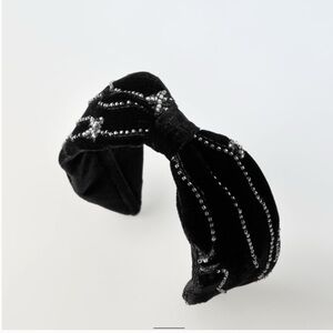 Zara Girls  Black Beaded Headband - NWT